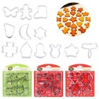 12pack Diy Stainless Steel Biscuit Cutters Cookie Cutter Set Baking Pastry Mold