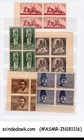 Nice Collection Of India Blk Of 4 Stamps In Small Stock Book