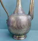 Top Quality 19th C  Brass brons Ewer Islamic  Middle East With A Flower Decor