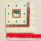 Vintage 80s Nos Hallmark Holiday Luncheon Napkins  16  Christmas Trees Snowy
