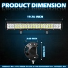 20 Inch 1200w Led Light Bar Spot Flood Combo  4  Pods Offroad Truck Suv Boats