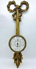 Large Antique French Bronze Barometer 19th Century Louis Xvi