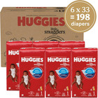 Huggies 198 Pack Little Snugglers Pooh Unisex Size 1 Disposable Baby Diapers