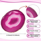 4x Fuchsia Natural Agate Coasters For Drinks ggemstone Coaster For Coffee 3 5-4 