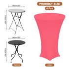 6pcs Round Cocktail Tablecloth 32  X 43   Highboy Spandex Table Cover  Hot Pink