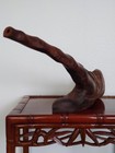                                Large Chinese Log Suanzhi Rosewood Hongmu Sculpture Bamboo Art Statue