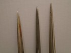 Old Orig  Shiny Bayonet Lightning Rod Weathervane Tip Top Finials Lt Of 3 Nos  1