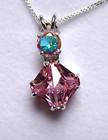 Pink Garnet  yag  Mini Magician Stone Pendant With Mystic Topaz J3341