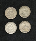 Peru  500 Silver 1 2 Sol - 4 Pieces 1923 To 1935