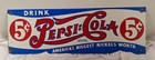 1980s Vintage 5 Cent Drink Pepsi  Cola Porcelain Metal Sign 18  X 6 