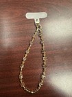 Velvet Caviar Beaded Gold Clear Phone Charm Bracelet Strap Fits Any Case