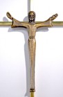Vintage Catholic Church Crucifix Mid Century Modern Wall Crucifix 9 5 x 4 75 