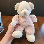 Russ Baby Drowsy Bear Plush Pink Rattle Nursery Lovey Doll Stuffed Vtg Toy