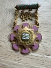 Vintage Daughters Of Rebekah 25 Year Member Pin Odd Fellows Nice Piece