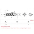 Self Drilling Sheet Pan Head Screws Tap Stainless Steel zinc Plated M4 2 m4 8
