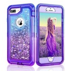For Iphone Se2 6 7 8   Plus  Shockproof Liquid Glitter Bling Defender Case Cover