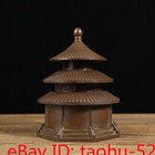 5 4 old Chinese Antiques Pure Coppe Exquisite Temple Of Heaven Incense Burner