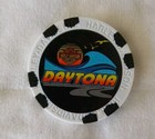 Harley Davidson Daytona Beach Poker Chip New Teddy Mores  White Black Skull