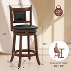 25 5  Swivel Bar Stool Set Of 4 Counter Height Bar Stools Armless Chairs For Pub