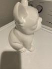 French Bulldog Frenchie Large White Ceramic Figure 8 3 4    - Fast Shipping
