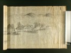 Landscapes Japanese Antique Sketch Scroll Hand-drawn Painting Edo-meiji B798
