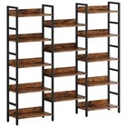  Bookcases And Bookshelves Triple Wide 5 Tiers Industrial Bookshelf With 