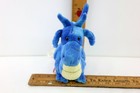 Fao Schwarz Toys R Us Blue Stuffed Dragon Plush 8 Inches Long Fao Button