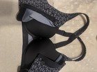 Victoria s Secret Vsx 36d Black gray Logo Padded Underwired Racerback Sports Bra