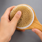Body Brush Long Handle Bath Shower Back Scrubber Boar Bristle Perfect Dry Skin B