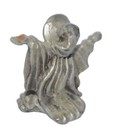 Vintage Pewter Wizard Miniature 1  Tall Mystical Magic Fantasy