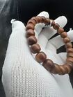 10  9mm Chinese Hainan Huanghuali Preyer Buddha Beads Bracelet                            
