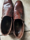 Vintage Freeman Free-flex Brown Leather Ankle Boots Monk Strap 14 B