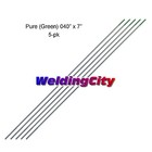 Weldingcity   5-pk Tig Welding Tungsten Electrode Pure  green   040 x7  Us Seller