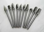 10x 1 8 1 4 Tungsten Carbide Burr Rotary Drill Bits Tools Cutter Files Set Shank