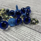 New 15mm Blue Safety Cat Eyes For Bears Dolls And Crafts  12 Pairs 