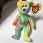    rare    Retired Ty Beanie Baby  garcia The Bear  Tag Errors And Pvc Pellets 