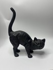 Vintage Cast Iron Cat Black Halloween Doorstop 1930s 13lbs Holiday