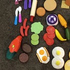 Vintage Mixed Lot 70 Pcs Kids Pretend Play Food Kitchen Cooking Toys Accessories