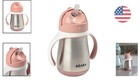 Stylish Rose Stainless Steel Sippy Cup For Toddlers - Insulated   Leak-proof
