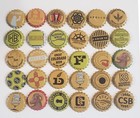 100 Yellow Beer Bottle Caps Uncrimped Crown Caps Random Mix Assorted