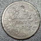 1804 C-9 R-2 Draped Bust Half Cent Coin 1 2c - Crosslet 4 Stems  rty  Cud
