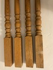 Set Of 4 Turned Solid Oak Wood Stair Balusters spindles Brown 33 In  Salvage