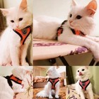 Cat Dog Harness Vest Adjustable Mesh Walking Lead Leash Small Medium Pet