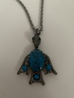 Vintage Western Native American Necklace Silver Tone 18 Inches 
