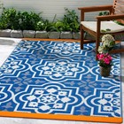 Fab Habitat Outdoor Rug  4x6 Ft  Waterproof  Fade-resistant  Recycled Plastic