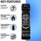 3 Police Magnum Pepper Spray 4 Ounce Flip Top Stream Personal Defense Security