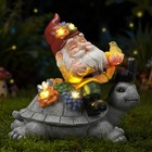 Halloween Solar Dwarf Turtle Statue - Outdoor Garden Decor Gift By Chris