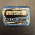 Rare Motorola Advisor Pagenet Pager  Translucent Blue  Late 1990s  Working