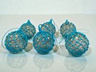 Set Of 6 Japanese Glass Fishing Floats Ukidama 2-2 5 In Vintage Maritime Decor