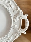 Large Italian Baroque Style White Serving Bowl Platter Centerpiece 21   